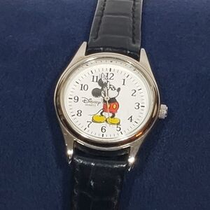 Disney Mickey Mouse Watch with Black and Silver Accents